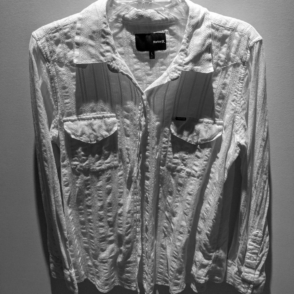White Harley button down